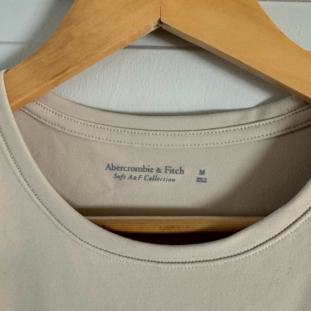 A&F Clean Crew Shell Bodysuit in Taupe